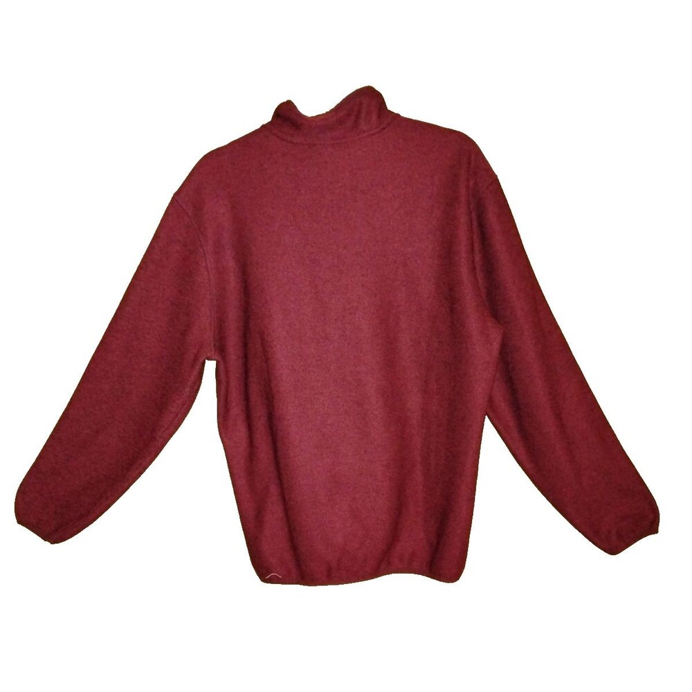 EDDIE BAUER 1/4 Snap Pullover Sweater Mens M Tawny Port Fleece Knit Outdoor NWT - Picture 2 of 5
